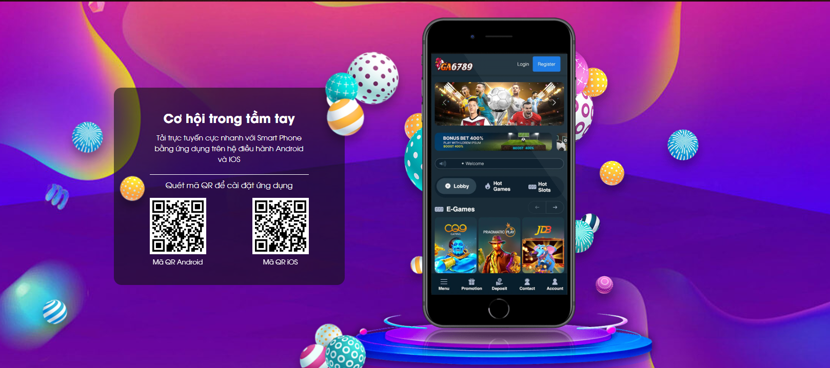 Hướng dẫn tải app GA6789